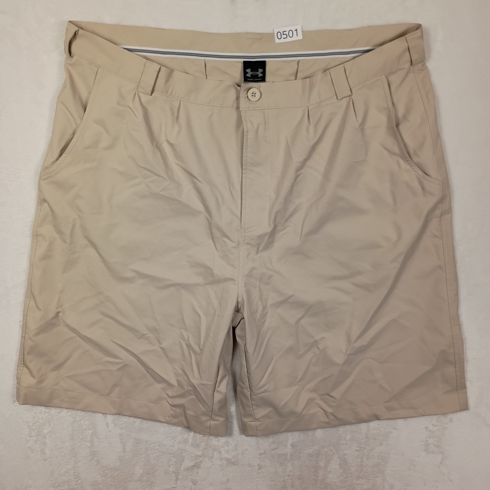 Under Armour Golf Shorts Mens‎ 42 Tan Performance Summer Outdoors Activewear